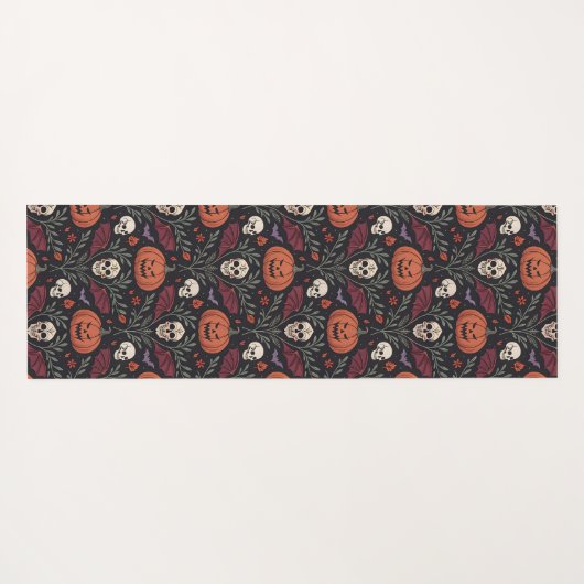 Halloween Vibes Pattern Yogamat (Achterkant (horizontaal))