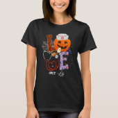 Halloween vibes PCT Life Pumpkin Nurse Outfit for  T-shirt (Voorkant)