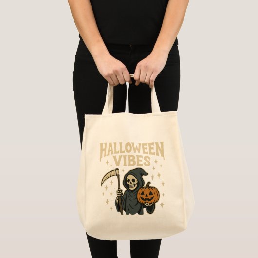Halloween Vibes Reaper Canvas tas (Voorkant (product))