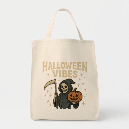 Halloween Vibes Reaper Canvas tas (Voorkant)