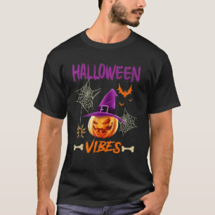 Halloween Vibes Scary Pumpkin Wearing Witch's Pet T-shirt