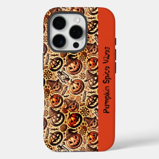 Halloween vibes sinaasappel bruin stijlvol Case-Mate iPhone case (Achterkant)