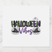 Halloween Vibes Sparkling Wijnetiket (Enkel label)