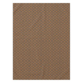 Halloween Victoriaans Damask Zwart Sinaasappel Tafelkleed (Voorkant)