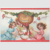  Halloween Victoriaans Edwardiaanse Decoupage Ti Tissuepapier (Voorkant)