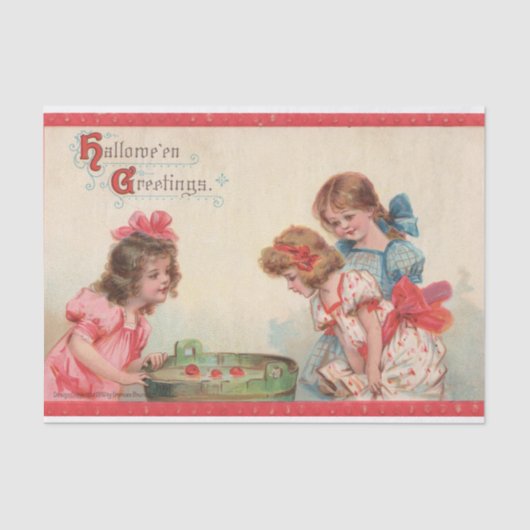  Halloween Victoriaans Edwardiaanse Decoupage Tissuepapier (Voorkant)