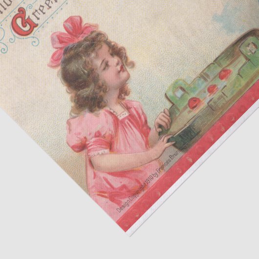 Halloween Victoriaans Edwardiaanse Decoupage Tissuepapier (Detail)