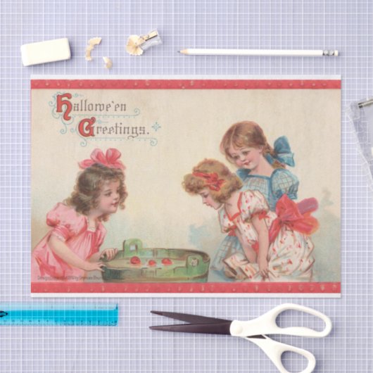 Halloween Victoriaans Edwardiaanse Decoupage Tissuepapier (Craft)