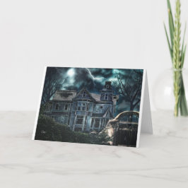 Halloween Victoriaans House Kaart