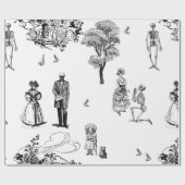 halloween Victoriaans skelet Cadeaupapier (Vlak)