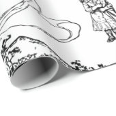 halloween Victoriaans skelet Cadeaupapier (Rol Hoek)