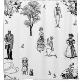 halloween Victoriaans skelet Douchegordijn (Voorkant)