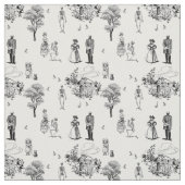 halloween Victoriaans skelet Stof (Swatch)