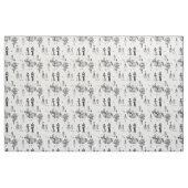 halloween Victoriaans skelet Stof (Fat Quarter)