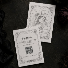 Halloween Victoriaanse Gotische Trouwdetails Qr Co Informatiekaartje