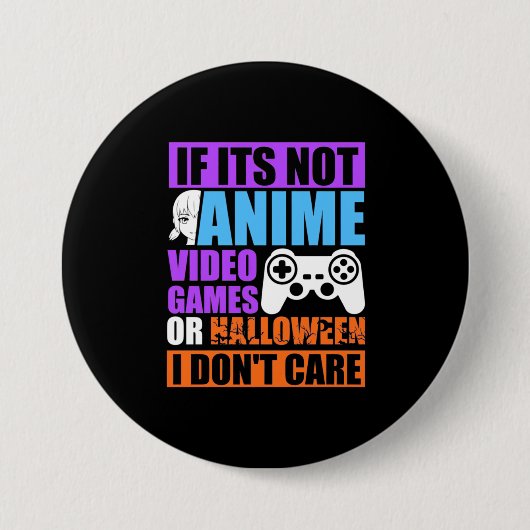 Halloween Video Games Ronde Button 7,6 Cm (Voorkant)