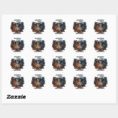 Halloween vieren  ronde sticker (Vel)