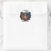 Halloween vieren  ronde sticker (Tas)