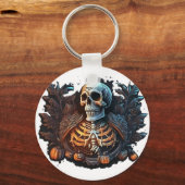 Halloween vieren  sleutelhanger (Achterkant)