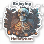 Halloween vieren  sticker (Voorkant)
