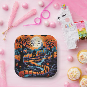 Halloween vierkant papier bord