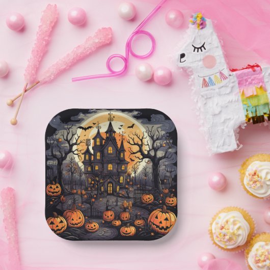 Halloween vierkant papier bord (Feest)