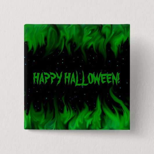 HALLOWEEN. VIERKANTE BUTTON 5,1 CM (Voorkant)