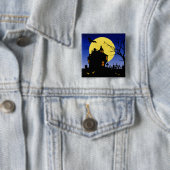 Halloween Vierkante Button 5,1 Cm (In situ)