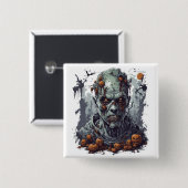 Halloween Vierkante Button 5,1 Cm (Voorkant /achterkant)