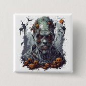 Halloween Vierkante Button 5,1 Cm (Voorkant)