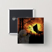 Halloween vierkante button 5,1 cm (Voorkant /achterkant)