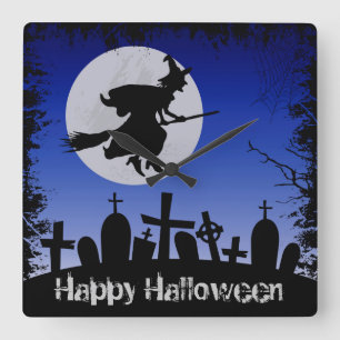 Halloween Vierkante Klok