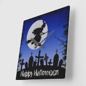 Halloween Vierkante Klok (Hoek)