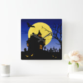 Halloween Vierkante Klok (Huis)