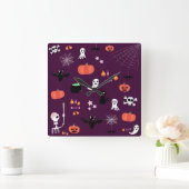 Halloween Vierkante Klok (Huis)
