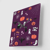 Halloween Vierkante Klok (Hoek)