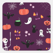 Halloween Vierkante Sticker (Voorkant)
