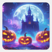 Halloween Vierkante Sticker (Voorkant)