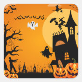 Halloween Vierkante Sticker (Voorkant)