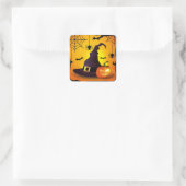 Halloween Vierkante Sticker (Tas)