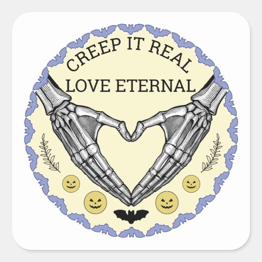 Halloween Vierkante Sticker (Voorkant)