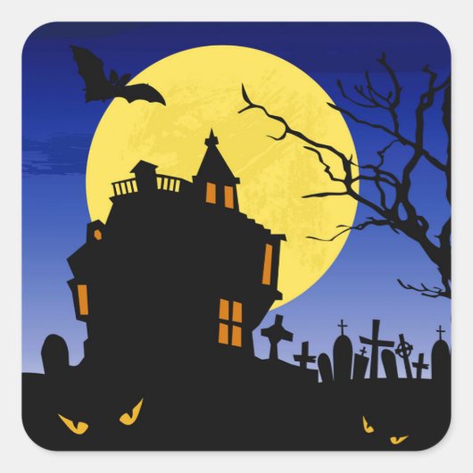 Halloween Vierkante Sticker (Voorkant)