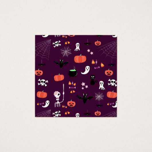 Halloween Vierkante Visitekaartjes (Voorkant)