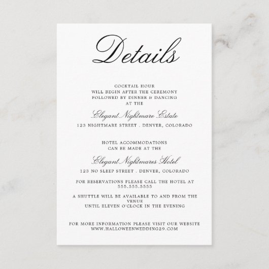 Halloween Village Bruiloft Enclosure Kaart (Voorkant)