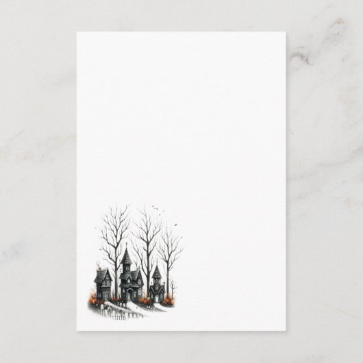 Halloween Village Bruiloft Enclosure Kaart (Achterkant)