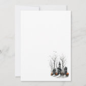 Halloween Village bruiloft Kaart (Achterkant)