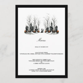 Halloween Village bruiloft Menu