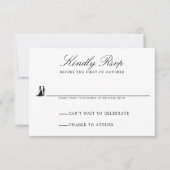 Halloween Village bruiloft RSVP Kaartje (Voorkant)