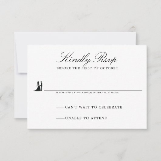 Halloween Village bruiloft RSVP Kaartje (Voorkant)