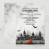 Halloween Village Halloween Party Kaart (Voorkant / Achterkant)